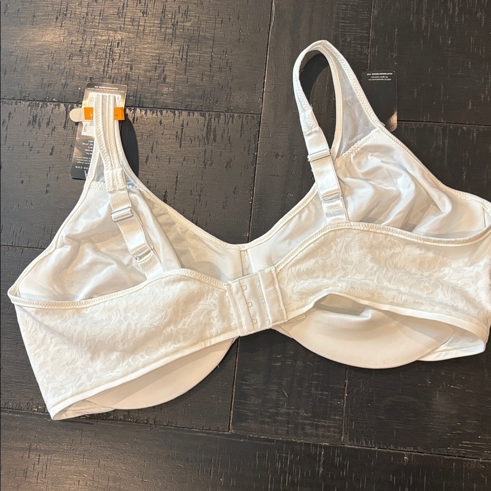Bali Passion for Comfort Full Figure Minimizer Bra White Lace DF3385 Sz 42DD - Picture 6 of 7
